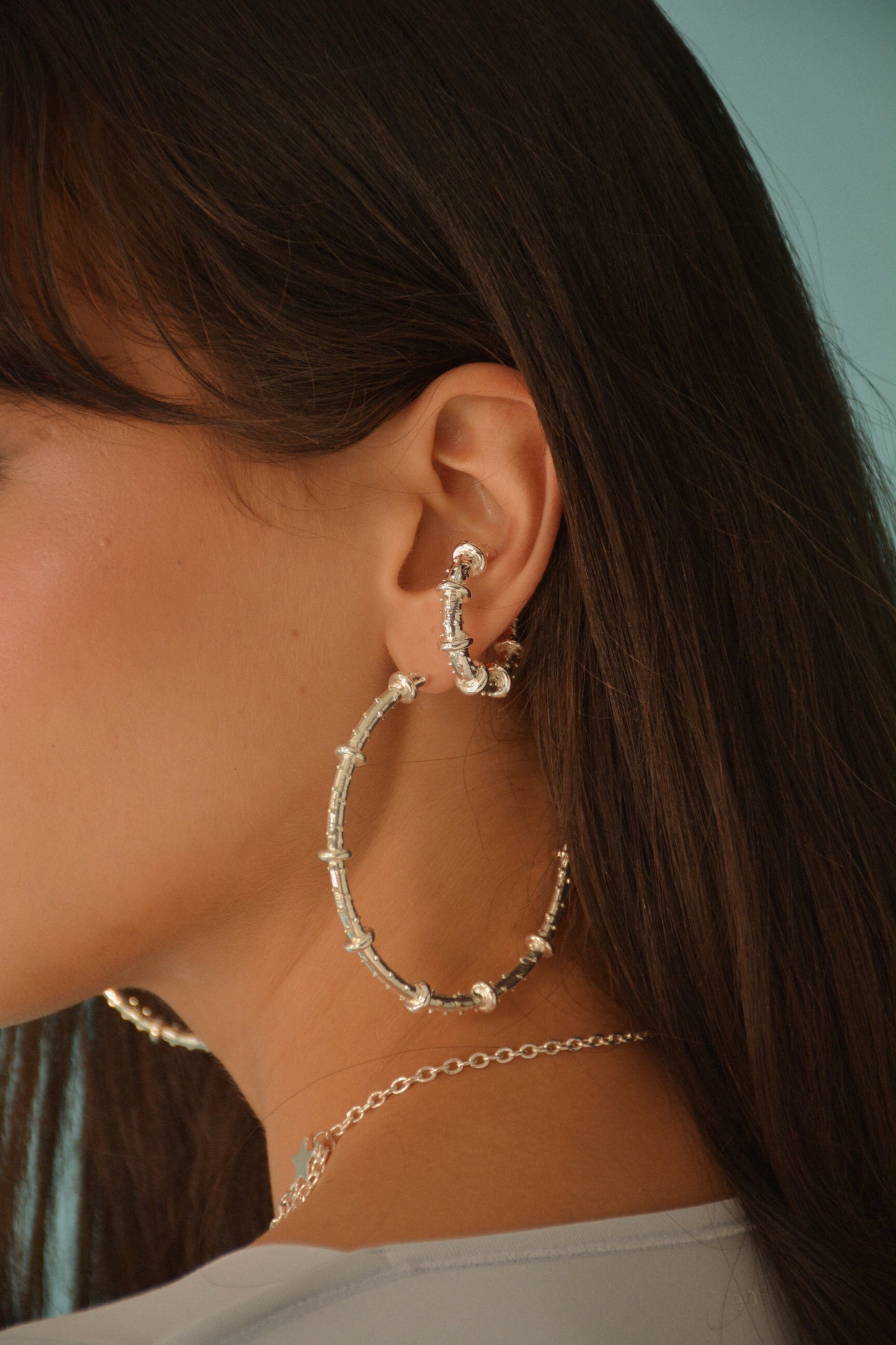 Maxi Silver Hoops
