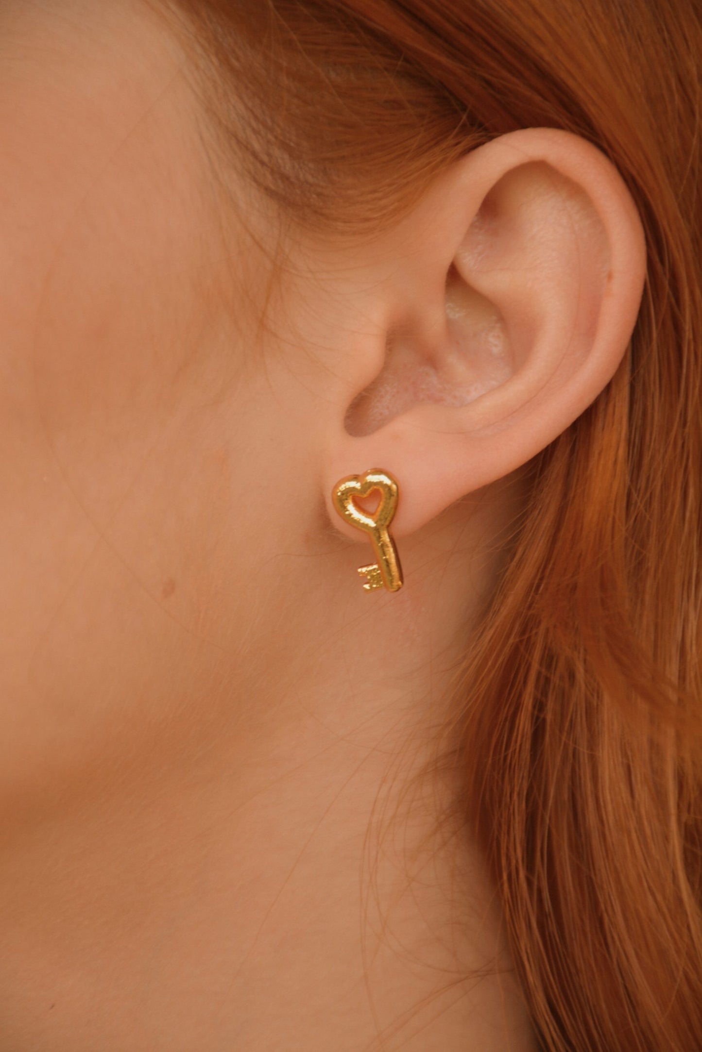 Keys Gold Earrings