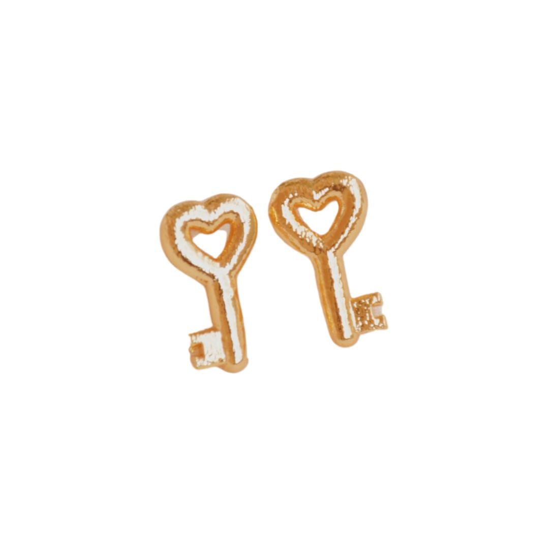 Keys Gold Earrings