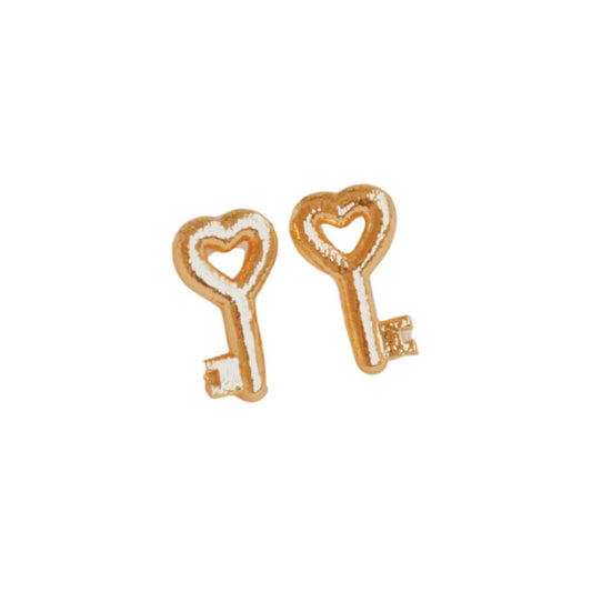 Keys Gold Earrings