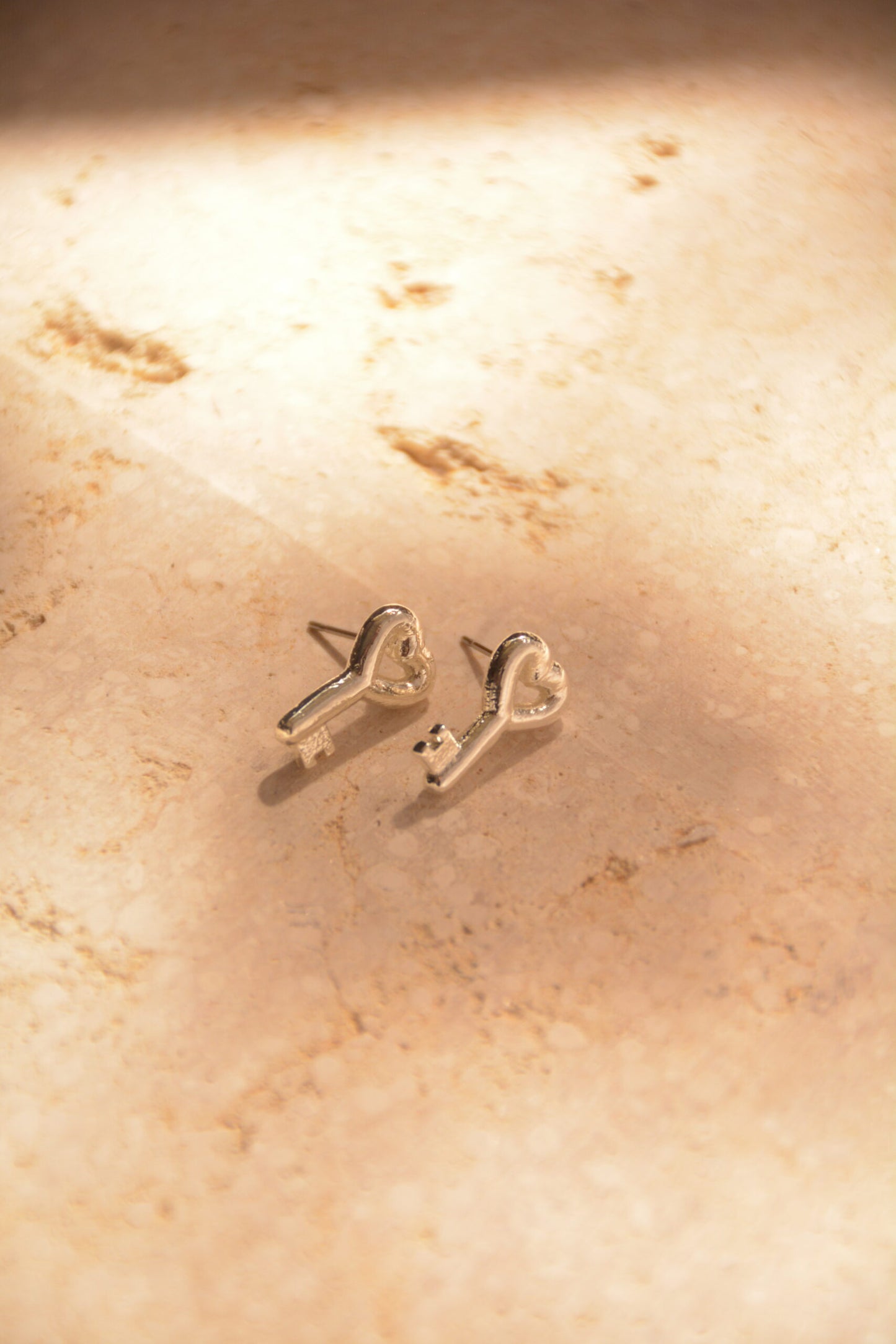 Keys Silver Earrings
