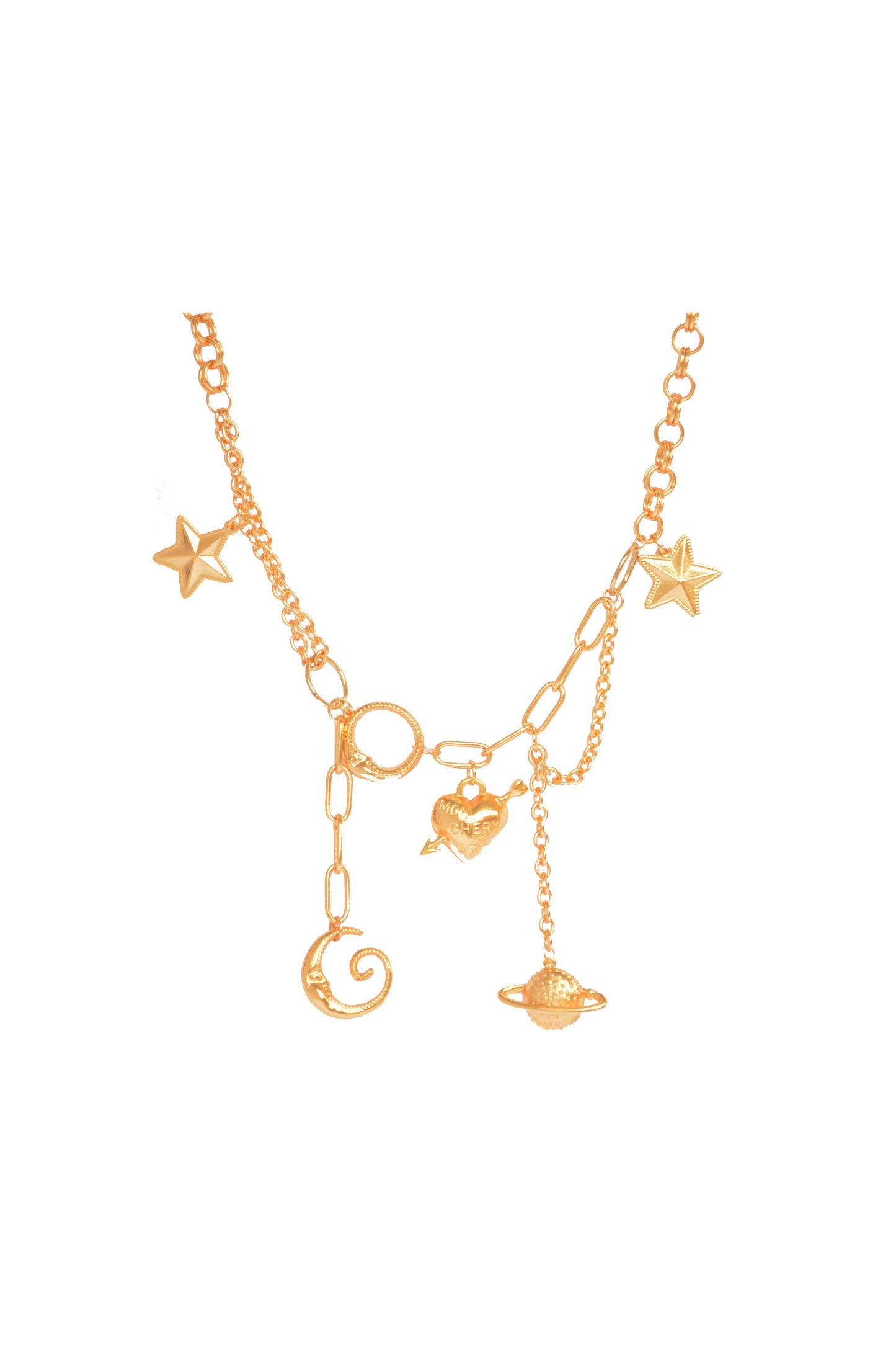 Multi Charm Necklace – Gold