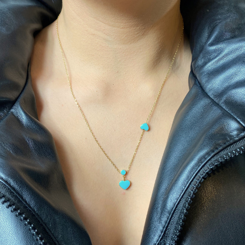 Blue Heart Necklace