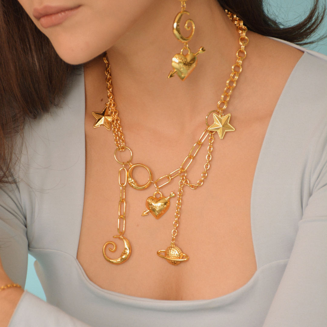 Multi Charm Necklace – Gold